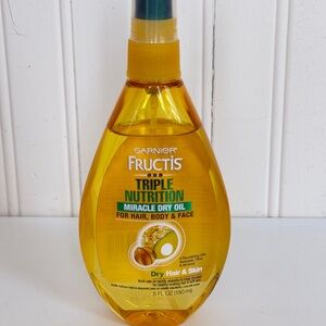 Garnier Fructis Triple Nutrition MIRACLE DRY OIL 5 oz Hair Body Face 95%